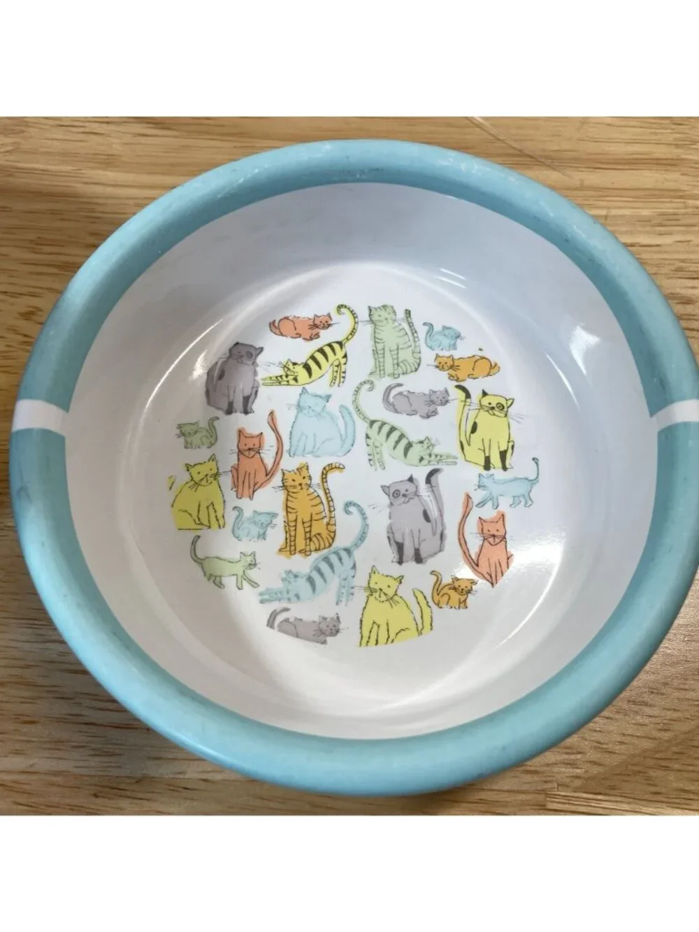 Cat Town Ceramic Feeding Dish Bowl Large Small Size Cute Colorful Whimsical